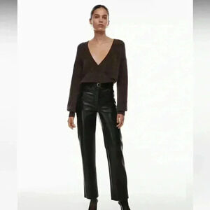 Wilfred Melina High Waisted Black Vegan Leather Pants Women’s Size 14 & 16 NWT